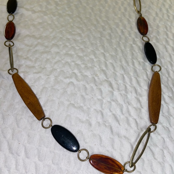 Necklace-Xtra long earthtone necklace - Picture 2 of 12